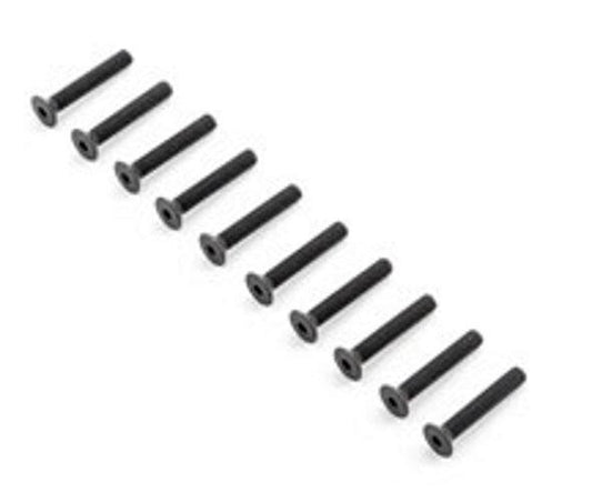 Team Losi Racing TLR255030 Flat Head Screws M5x30mm (10) 5ive-B - PowerHobby