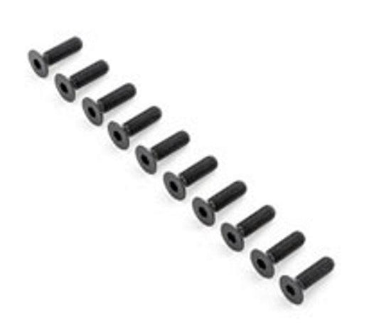 Team Losi Racing TLR255038 Flat Head Screws M6x20mm (10) 5ive-B - PowerHobby