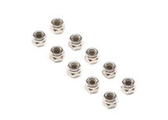 Losi TLR256005 Nylock Nut M4 (10) 5ive-B Tenacity 8ight-X 8ight XT / XTE - PowerHobby