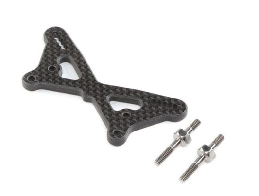 Team Losi Racing TLR334054 Carbon Front Tower w/ Standoffs 22 5.0 - PowerHobby