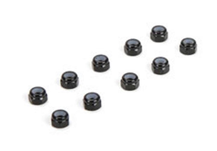 Losi TLR336004 M3 Aluminum Lock Nut Black (10) 22-4 22 3.0 22 3.0 Spec 22sct 3.0 - PowerHobby