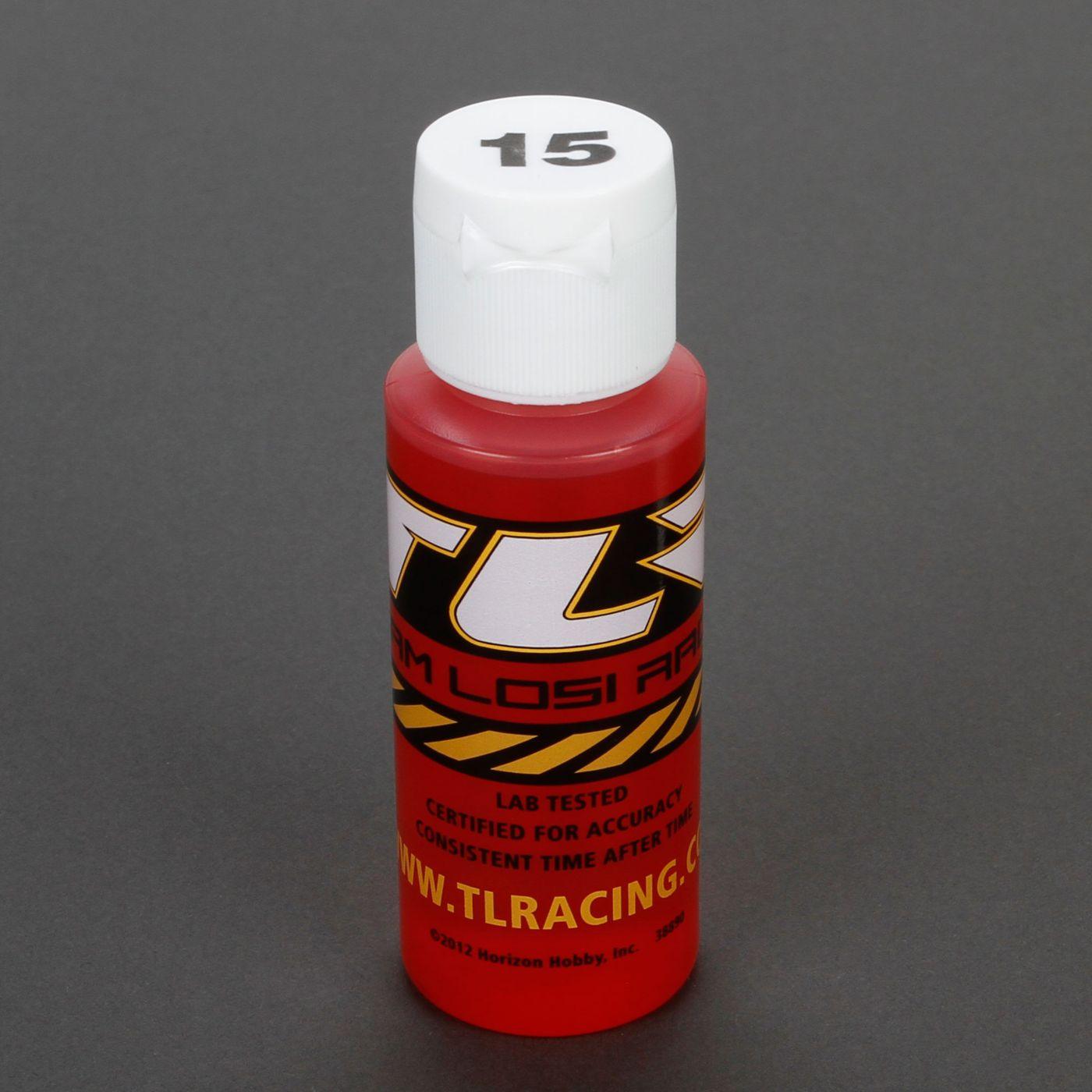 Team Losi Racing TLR74000 Silicone Shock Oil 15wt 2oz - PowerHobby