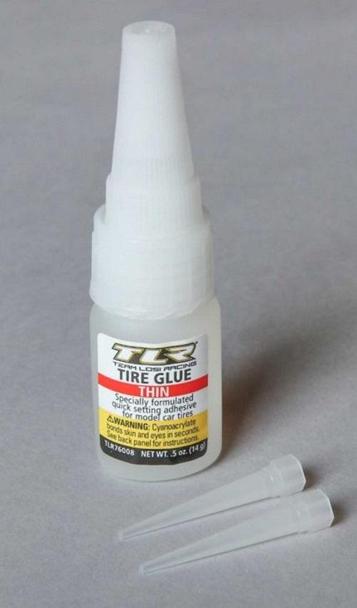 Team Losi Racing TLR76008 Tire Glue .05oz Thin - PowerHobby