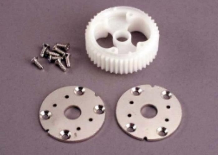 Traxxas 1881 Main Differential Gear (32-Pitch)/ Metal Side Plates (2)/Self-Tapping Screws (8) - PowerHobby