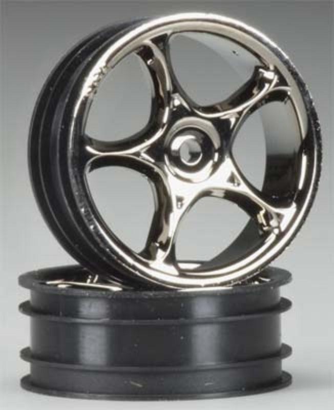 Traxxas 2473A Black-Chrome Tracer Wheels (2) 2.2" Front Bandit - PowerHobby