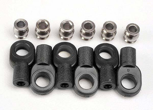 Traxxas 2742X Short Rod Ends With Hollow Balls (6) Slash T-Maxx Stampede - PowerHobby