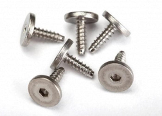 Traxxas 3233 Screws, 2.6x8mm Flathead machine, Self-tapping (Hex Drive) - PowerHobby