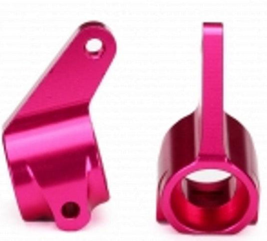 Traxxas 3636P Aluminum Steering Blocks Pink Rustler 2WD Stampede / Slash Bandit - PowerHobby