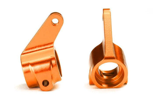 Traxxas Steering Blocks (2) 6061-T6 Aluminum (Orange-Anodized) Rustler Stampede - PowerHobby