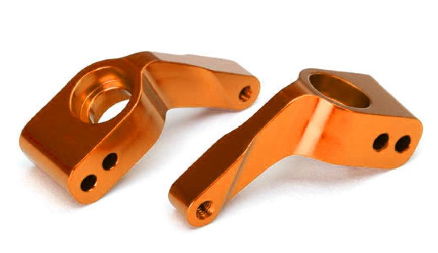 Traxxas Stub Axle Carriers (2) 6061-T6 Aluminum Orange-anodized Rustler Stampede - PowerHobby