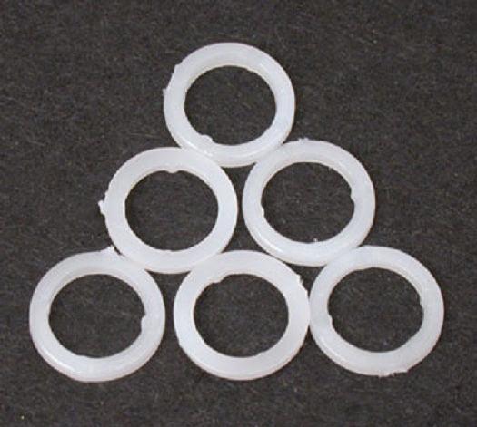 Traxxas 3685 White Plastic Washers (6) Bandit Stampede Ruslter - PowerHobby