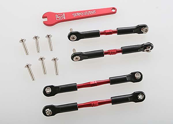 Traxxas 3741X Aluminum Turnbuckle Set Red Rustler/Stampede/Bandit - PowerHobby