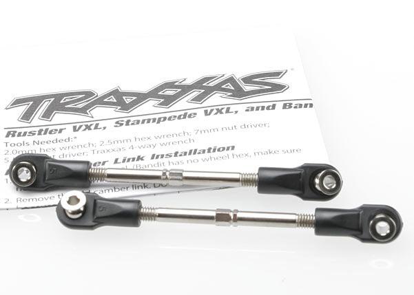 Traxxas 3745 59mm Turnbuckles Toe Link (2) Rustler Slash Stampede Bandit - PowerHobby