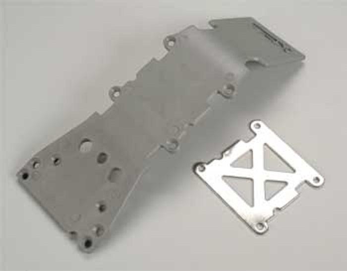 Traxxas 4937A Skid Plate Front Plastic Grey T-Maxx S-Maxx E-Maxx - PowerHobby