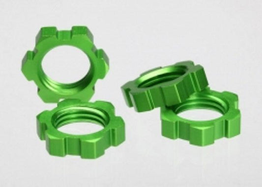 Traxxas 5353A Wheel Nut Splined 17mm Green-Anodized E-Maxx E-Revo Revo T-Maxx - PowerHobby