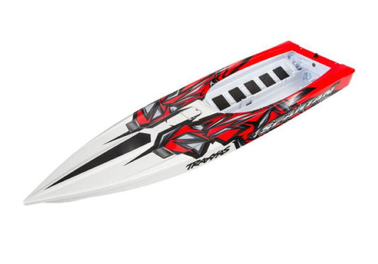 Traxxas 5718R Hull Spartan Red X-graphics - PowerHobby