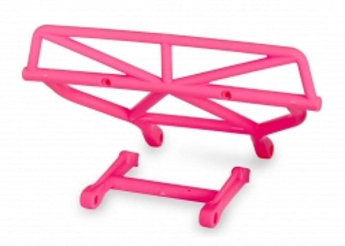 Traxxas 5836P Bumper Rear /Bumper Mount Rear (Pink) For Slash - PowerHobby