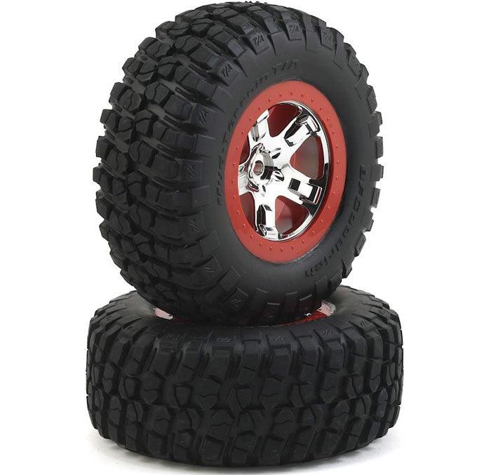 Traxxas 5869 Mounted BFGoodrich KM2 Tires/Wheels Front (2) Slash - PowerHobby