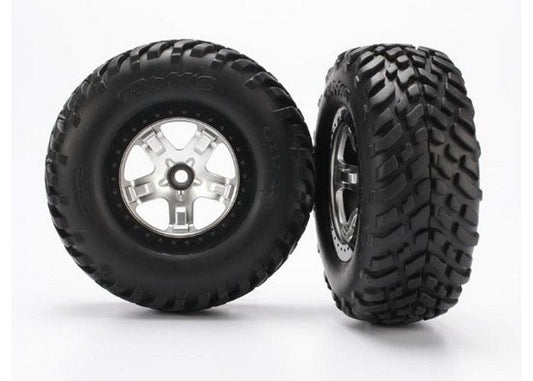 Traxxas 5875X Mounted Tire / Wheel Set (2) Slash / Ford Raptor - PowerHobby