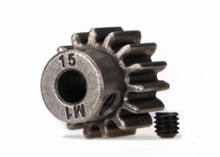 Traxxas 6487X 15T / 15 Tooth Pinion Gear 1.0 Pitch For 5mm Shaft Steel Spur Gear - PowerHobby