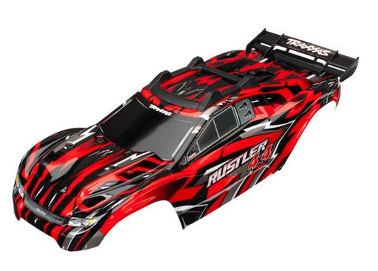 Traxxas 6718 Body Rustler 4X4 Red/Window Grille Lights Decal sheet - PowerHobby