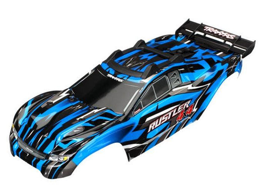 Traxxas 6718X Body Rustler 4X4 Blue/ Window Grill Lights Decal Sheet - PowerHobby