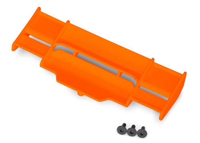 Traxxas 6721T Wing (Orange) /3x8 FCS (3) Rustler 4X4 - PowerHobby