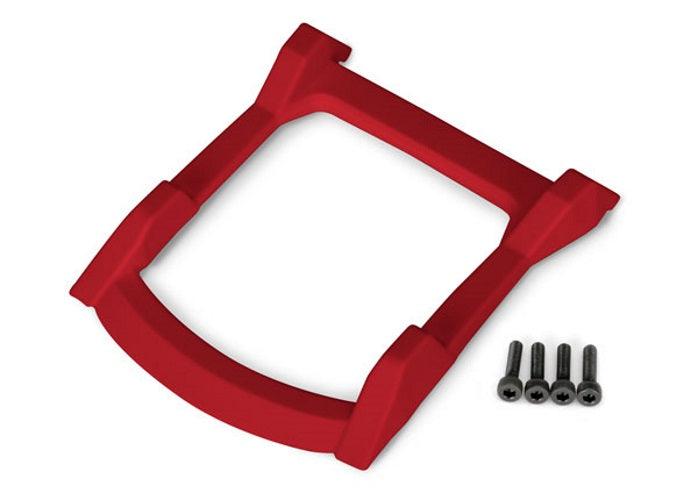 Traxxas 6728R Skid Plate Roof (Body) (Red)/ 3x12 CS (4) Rustler 4x4 - PowerHobby