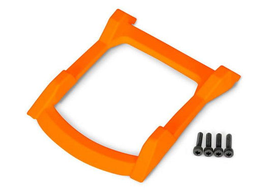 Traxxas 6728T Skid Plate Roof (Body) (Orange)/ 3x12 CS (4) Rustler 4X4 - PowerHobby