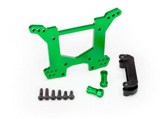 Traxxas 6738G Shock Tower Rear 7075-T6 Aluminum (Green-anodized) Rustler 4X4 - PowerHobby