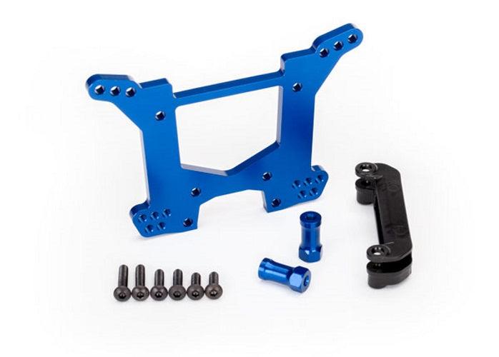 Traxxas 6738X Shock Tower Rear 7075-T6 Aluminum (Blue-anodized) Rustler 4X4 - PowerHobby