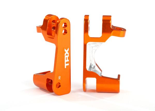 Traxxas 6832A Caster Blocks (C-Hubs) 6061-T6 (Orange-Anodized) Rustler Hoss 4X4 - PowerHobby