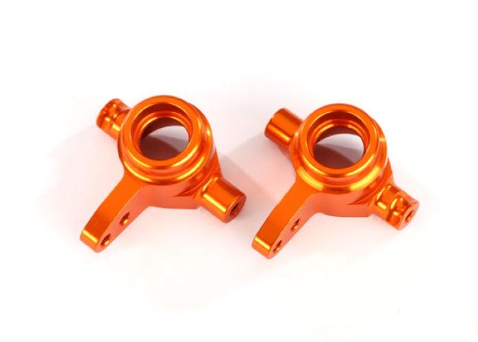 Traxxas Steering Blocks 6061-T6 Aluminum (Orange-anodized) Left & Right Slash 4X4 - PowerHobby