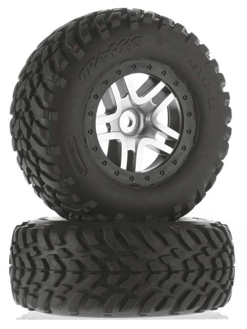 Traxxas 6892 Tires/Wheels Assembled Glued SCT Split-Spoke Sati - PowerHobby