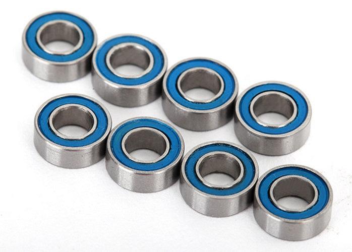 Traxxas 7019R Ball Bearings Blue Rubber Sealed (4x8x3mm) (8) Desert Racer - PowerHobby