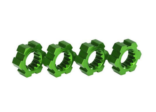 Traxxas 7756G Green Aluminum Hex Wheel Hub Set (4) X-Maxx - PowerHobby