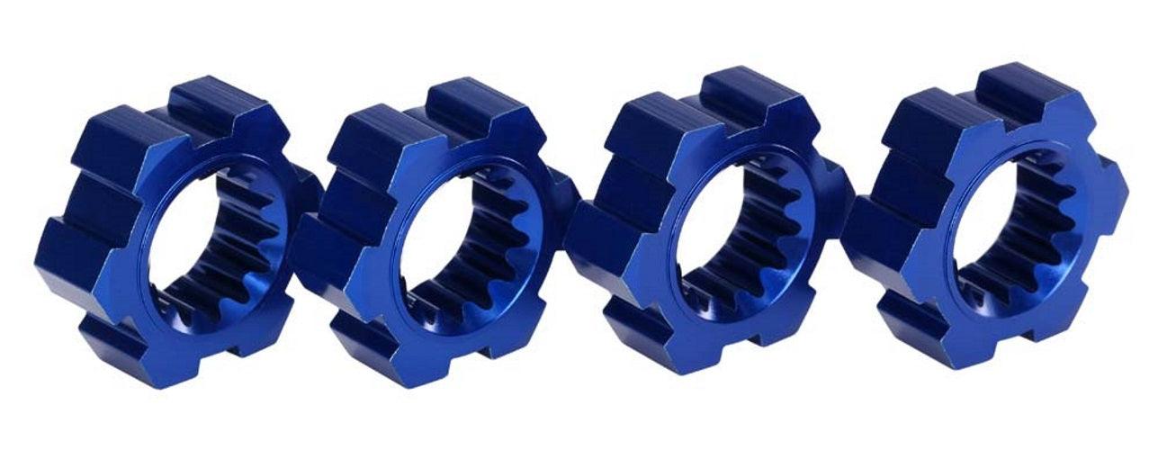 Traxxas TRA7756X Wheel Hubs Hex Aluminum Blue-Anodized (4) X-Max - PowerHobby