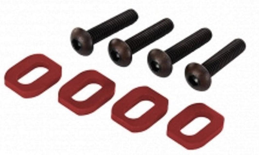 Traxxas 7759R Washers Motor Mount Aluminum (Red-Anodized) (4)/ 4x18mm (4) XMaxx - PowerHobby