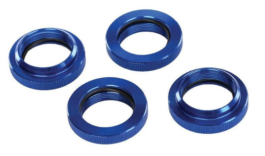 Traxxas 7767 Spring Retainer (Adjuster) Blue-Anodized Aluminum GTX shocks X-Maxx - PowerHobby