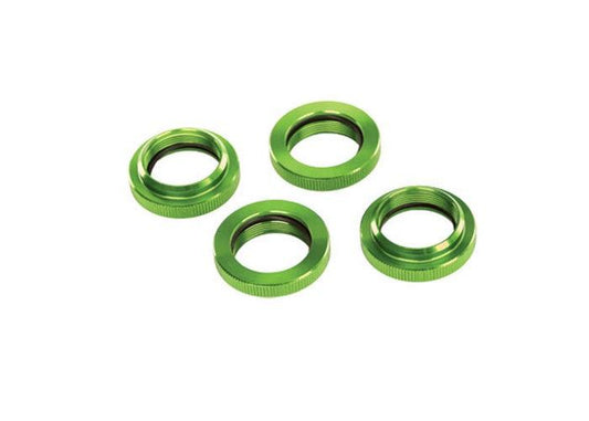 Traxxas 7767G Green Aluminum Spring Retainer Set w/ O-Ring (4) X-Maxx - PowerHobby