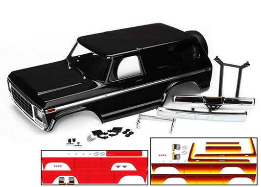 Traxxas 8010X Body Ford Bronco Complete (Black) TRX-4 - PowerHobby