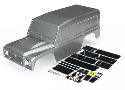 Traxxas 8011X Land Rover Defender Body Painted Graphite Silver TRX-4 - PowerHobby
