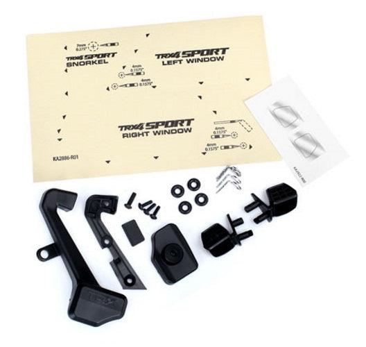 Traxxas 8119 Mirrors Side (Left & Right)/ Snorkel/ Mounting hardware For #8111 - PowerHobby