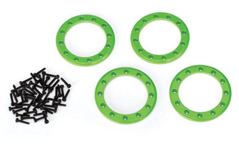 Traxxas 8169G Beadlock Rings Green (1.9') (Aluminum) (4)/ 2x10 CS (48) TRX-4 - PowerHobby