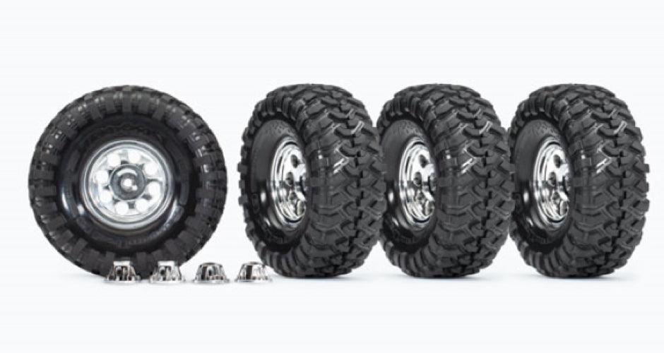 Traxxas 8183X Tires and Wheels Assembled Glued (Requires #8255A) TRX-4 - PowerHobby