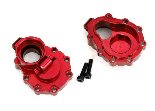 Traxxas 8253R Portal Housings Inner Rear 6061-T6 Aluminum Red-Anodized TRX-4 - PowerHobby