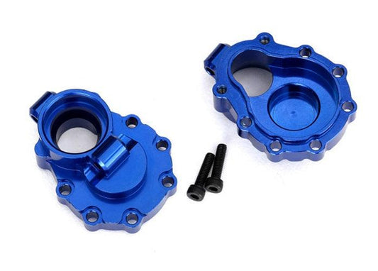 Traxxas 8253X Portal Housings Inner Rear 6061-T6 Aluminum Blue-Anodized TRX-4 - PowerHobby