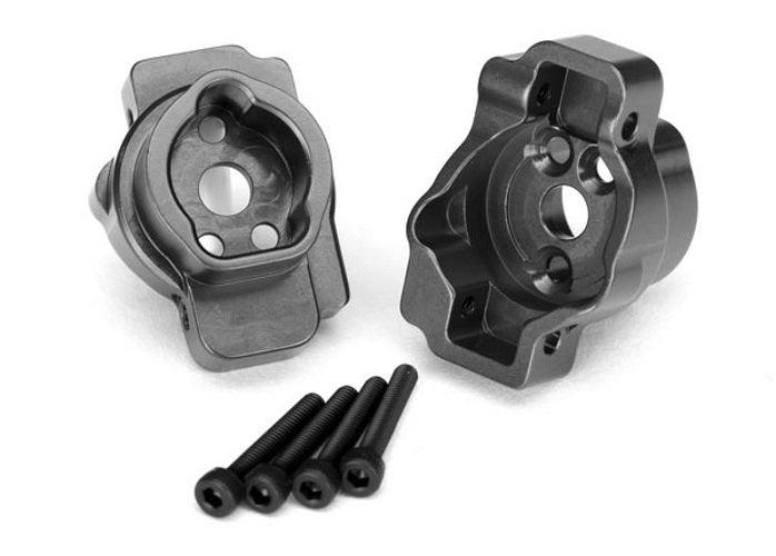 Traxxas Portal Drive Axle Mount Rear 6061-T6 Aluminum Charcoal Gray 2.5x16 CS - PowerHobby