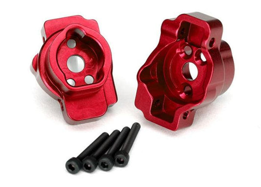 Traxxas Portal Drive Axle Mount Rear 6061-T6 Aluminum Red 2.5x16 CS TRX-4 - PowerHobby