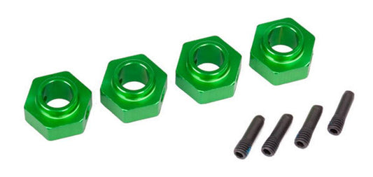 Traxxas 8269G Wheel Hubs 12mm Hex 6061-T6 Aluminum (Green-Anodized) (4) TRX-4 - PowerHobby